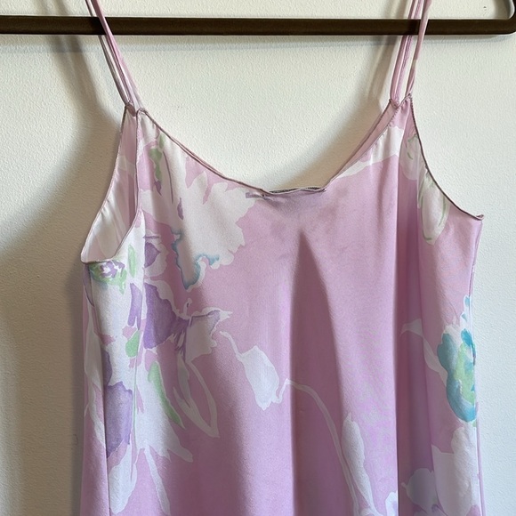 VTG Feminine Floral Nightie Miss Elaine Romantic Dress Small Pink Lingerie Bow - Picture 13 of 16